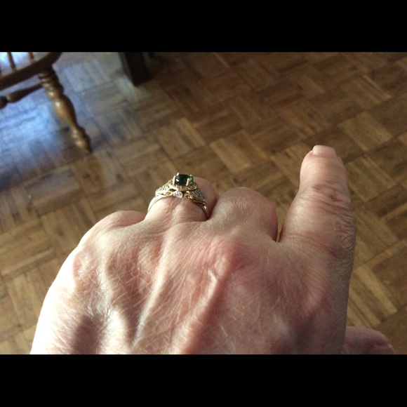 Tourmaline and diamond 14k ring - Picture 2 of 7